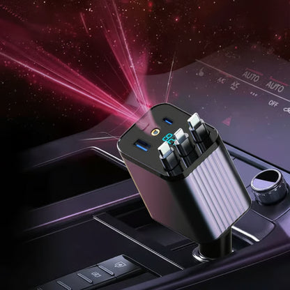 🚗 7-in-1 Retractable Fast Car Charger with Voltage Display – USB-C, Fast Charging & Essential for Daily Use 📱