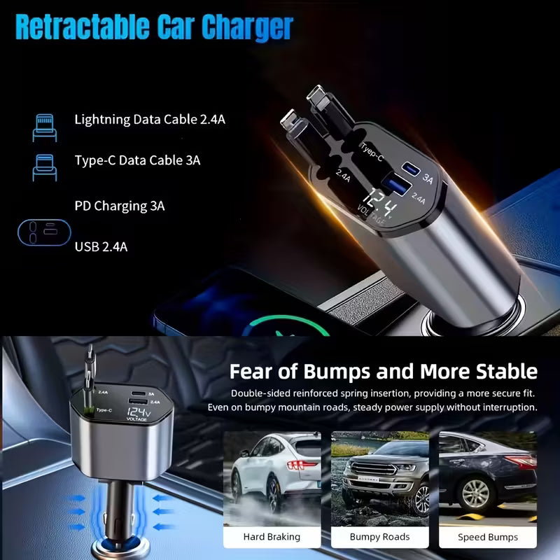 4-in-1 Fast Car Charger Adapter - C1
