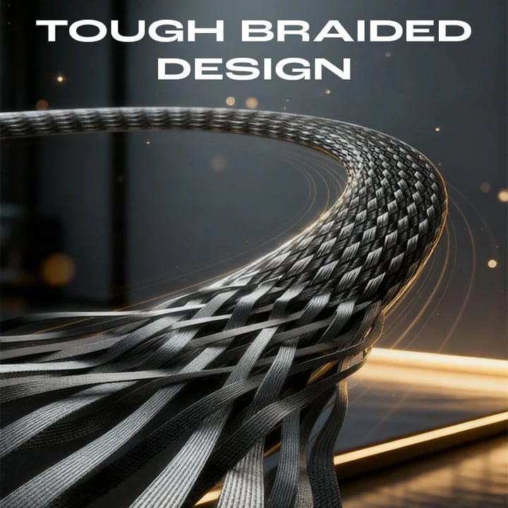 2-in-1 Invisible Holder Charger Cable – 240W Fast Charging Cord with Built-In Phone Stand