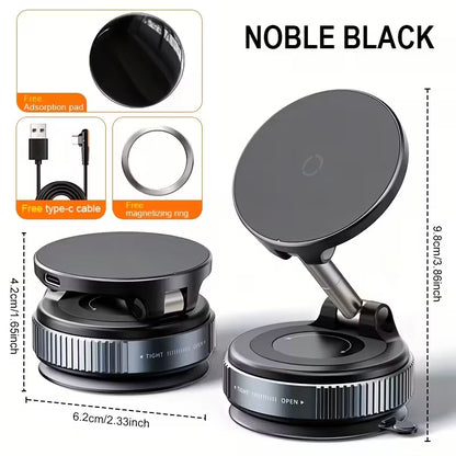 15W Wireless Charging Magnetic Car Phone Holder 360° Rotatable – P1