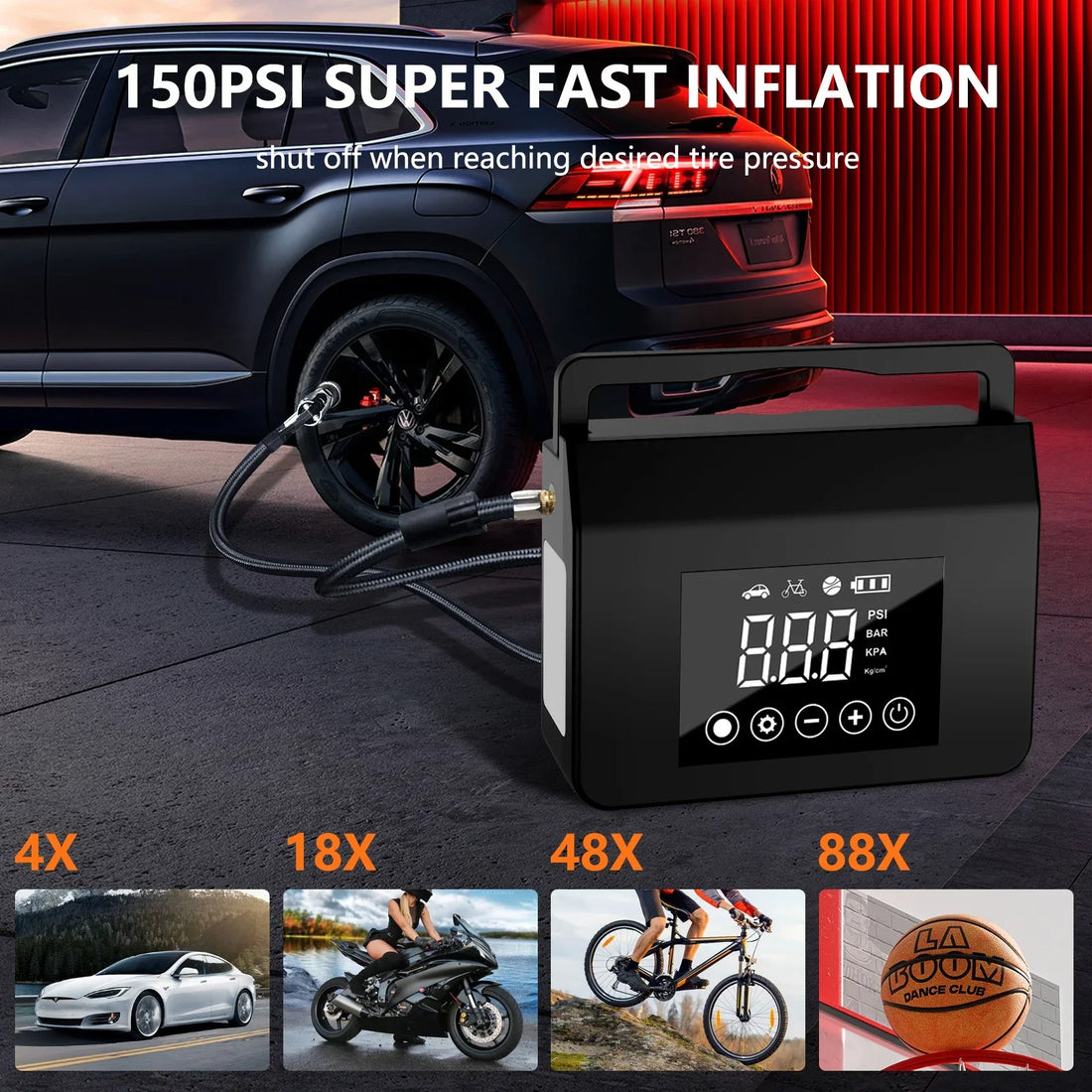 Portable Jump Starter with Air Compressor