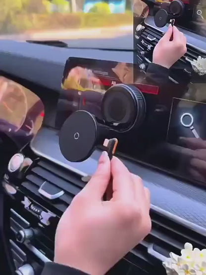 15W Wireless Charging Magnetic Car Phone Holder 360° Rotatable – P1