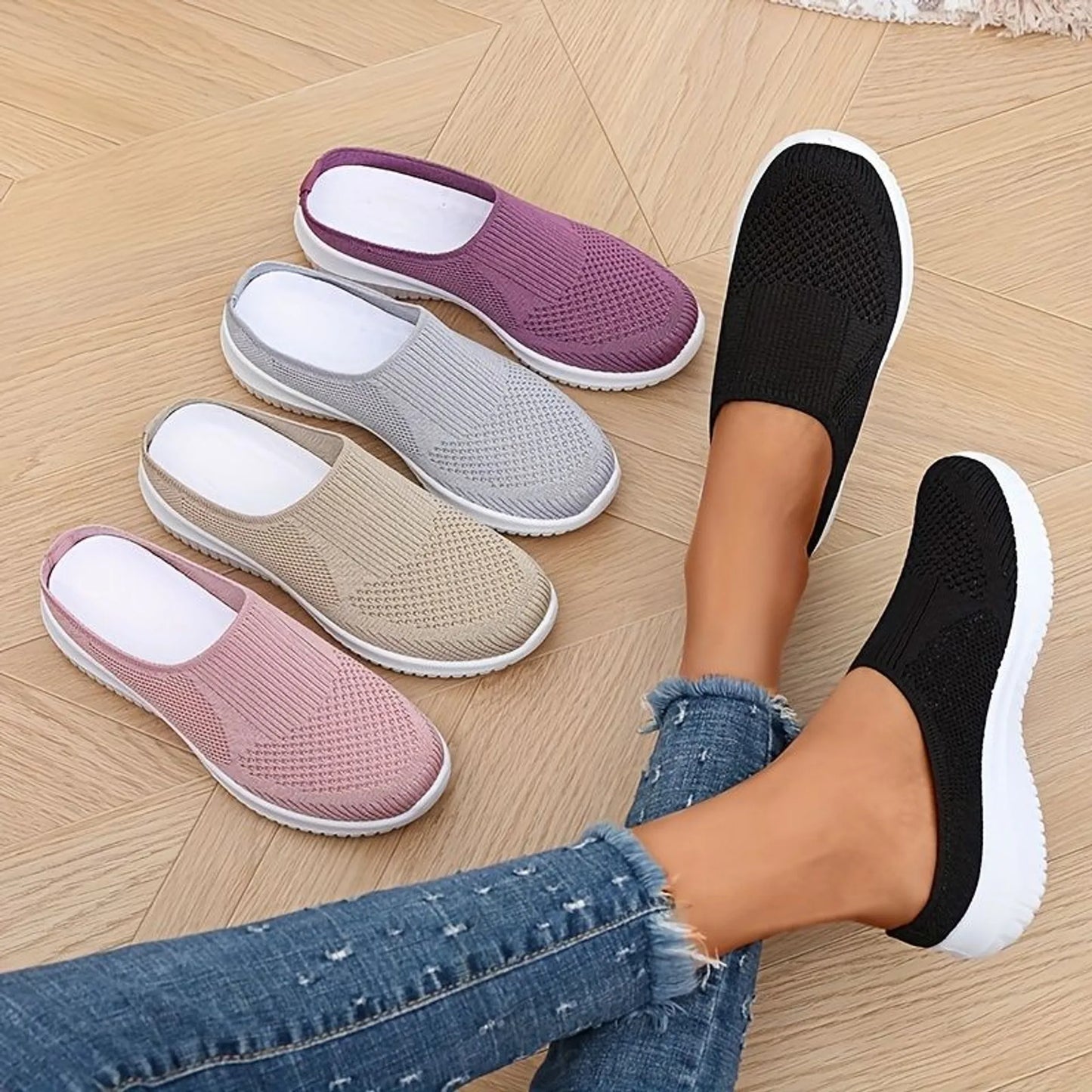 🔥Last Day SALE 50% OFF🔥Women’s Breathable Knit Slip-On Walking Shoes